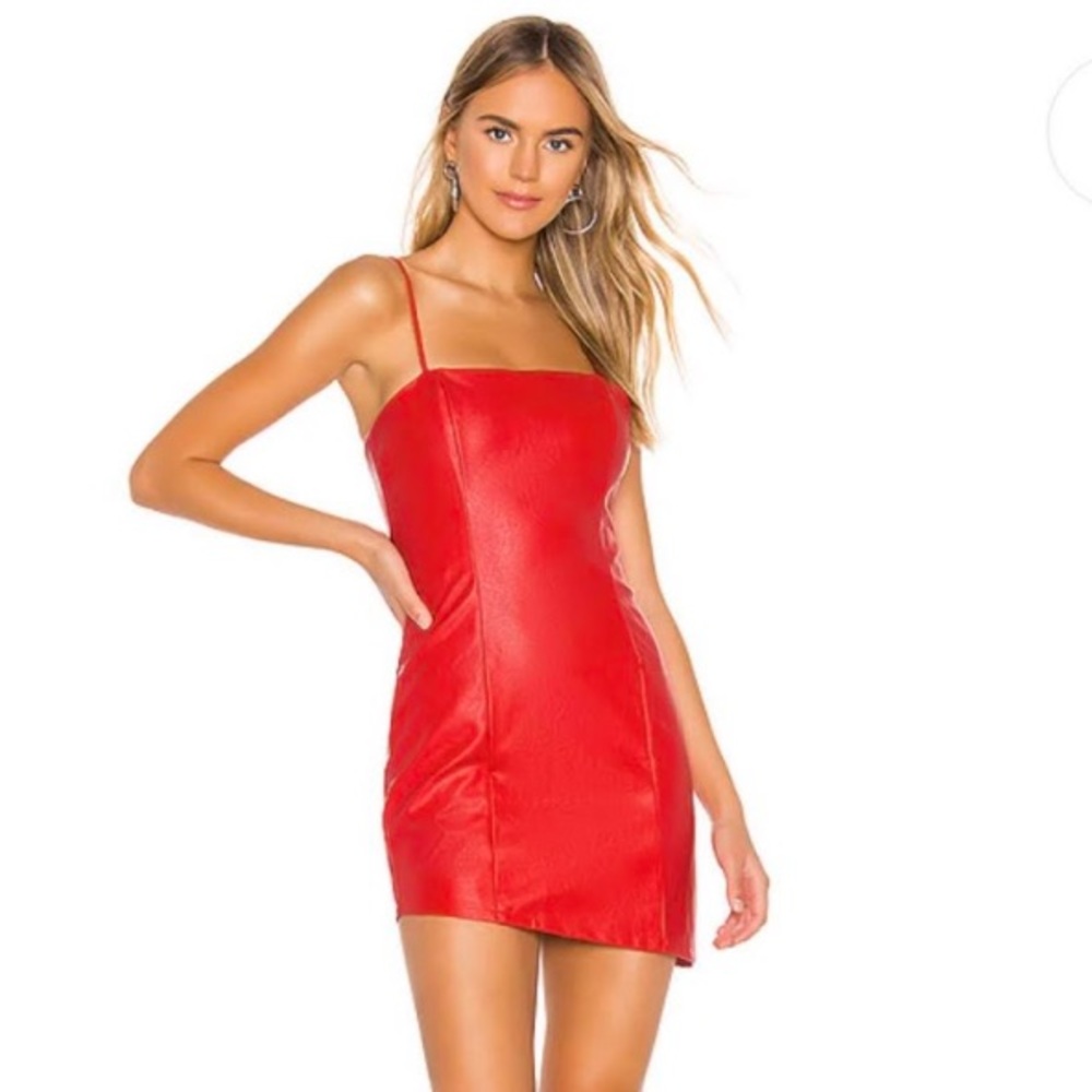 Assymetrical red dress